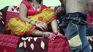 Bhabhi in Yellow Saree Bangs Her Devar Hard