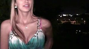 Blonde Cutie Kitty Jane Joins Outdoor Dogging Gangbang with Blowjobs and Banging!