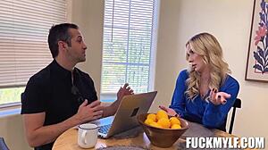 Australian babysitter sydney paige gives pov blowjob to donnie rock