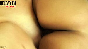 yoga lesbian vs brunette in sex fight and tribadism