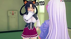 Akeno And Rias Gremory Share Passionate 3some