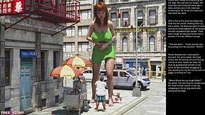 Big apple small gesture in 3d cartoon sex