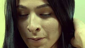 Cute Shemale with Small Tits Performs Blowjob in Crossdressing Scene