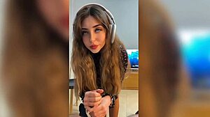 petite blonde fucks to music, pussy squeezes cock during orgasm