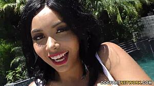 Doble penetración con puta anal Aaliyah Hadid en acción hardcore