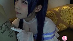 Cum With Me! Japanese Idol Cosplayer Creampied in Doggystyle Hentai Action