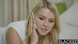 Blacked blonde teen 18+ Melissa May rides her boyfriend hard! 🖤