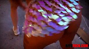 Fantasy fest gangbang with petite teens