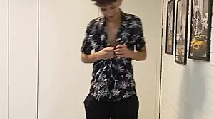 I had to strip for my stepmom to finally get her tight pussy