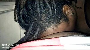 hubby busted jizz on my face while getting ass licked by ebony bbw caught