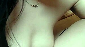 asian milf uses 20cm toy to stretch her tight pussy