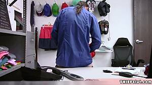 cute blonde teen madison caught shoplifting in the store