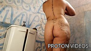 shower time with the hotwife gets steamy