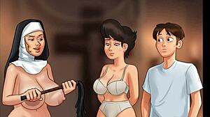 Church Milf Caught with Police Baton in Summertime Saga