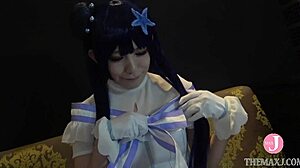 Cum With Me! Japanese Idol Cosplayer Creampied in Doggystyle Hentai Action