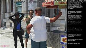 Big apple small gesture in 3d cartoon sex