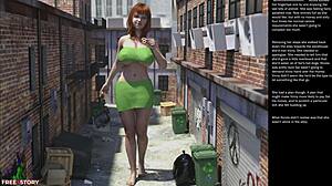 Big apple small gesture in 3d cartoon sex