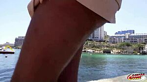 I’m hooked on curvy Latina’s huge tits at casting