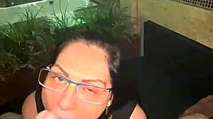 deusa sucks hard cock, delights with balls.