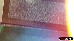 Fucking the naughty one's ass with a big cock in gay action