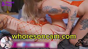 my sexy friend makes me squirt with huge anal toy