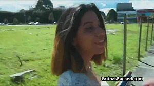 Street pickup leads latina amateur to hardcore blowjob in casting interview