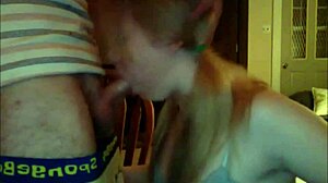 Girlfriend with Pigtails Sucks and Gets Facial