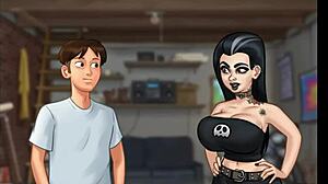 Biker Girl in Summertime Saga Gets Fucked on Her Motorcycle