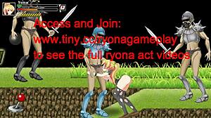 Cute Blonde Hentai Girl Bangs Soldiers in Battle