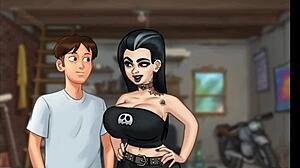 Biker Girl in Summertime Saga Gets Fucked on Her Motorcycle