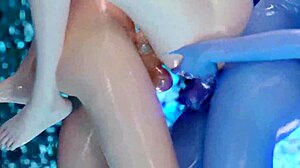 Three animated dickgirls bang asses and cum hard