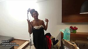 Sophie Stephan Deepthroats Big Cock!