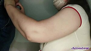 i saw the bbw nurse eat the patient's cum sample with cum on her face