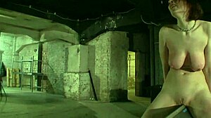 i'm training my hairless mature slave on a wooden horse with whipping