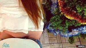 Step Sister Shares Pussy After Christmas