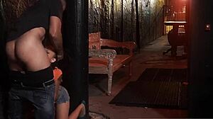 Threesome bondage with teasing boss and step brother