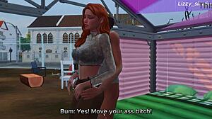 Innocent Redhead Fucks Bbc Bum Bent Over On Street