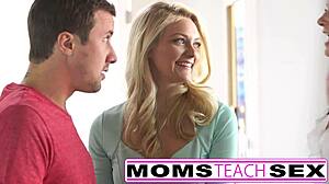 Teens Experience First Squirting Orgasm with Stepmom and Stepson in Wild Threesome