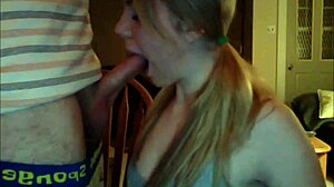 Girlfriend with Pigtails Sucks and Gets Facial