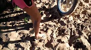 Fulfilling a bet by fucking my sister-in-law under the bridge