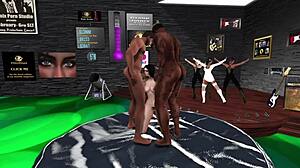 Elite social club features group pussy licking and cumshots in public orgy