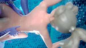 Three animated dickgirls bang asses and cum hard