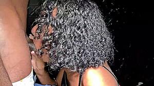 First Swing House Visit Turns Wild with Gloryhole Action for Petite Ebony Teen