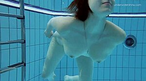 Lada Poleshuk Shows Off Big Tits Underwater In Pool