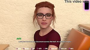 in college kings 2 11, the naughty redhead in outfit wants my big white cock while squirting