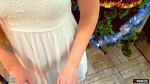 Step Sister Shares Pussy After Christmas