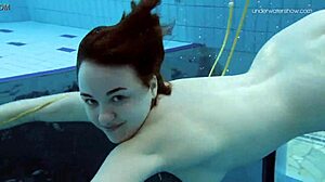 Lada Poleshuk Shows Off Big Tits Underwater In Pool