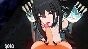 ruan mei in anime hentai style 😍