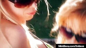 remastered nikki benz with big tits and ass in lesbian action 😘