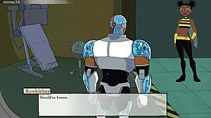 18titans part 21: Enjoying Blackfire in this intriguing anime adventure.